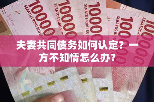 北京夫妻共同债务如何认定？一方不知情怎么办？