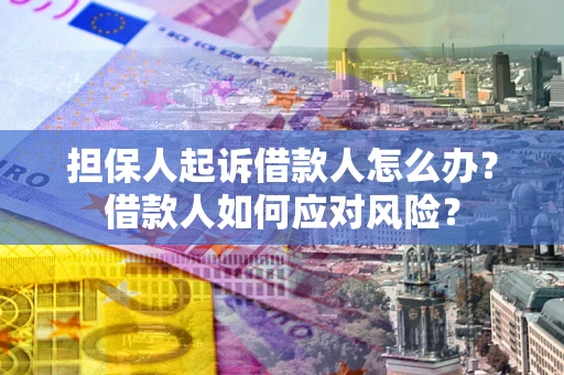 北京担保人起诉借款人怎么办？借款人如何应对风险？