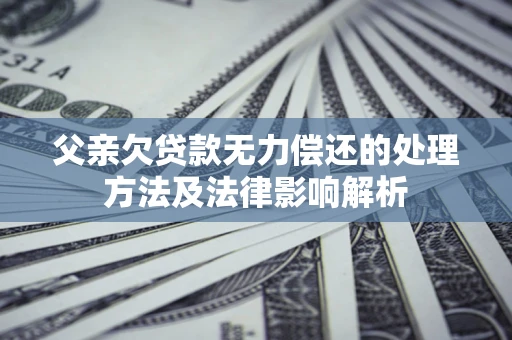 北京父亲欠贷款无力偿还的处理方法及法律影响解析